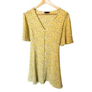 Adorable ASOS Tea Sundress - Yellow Floral - Size 14